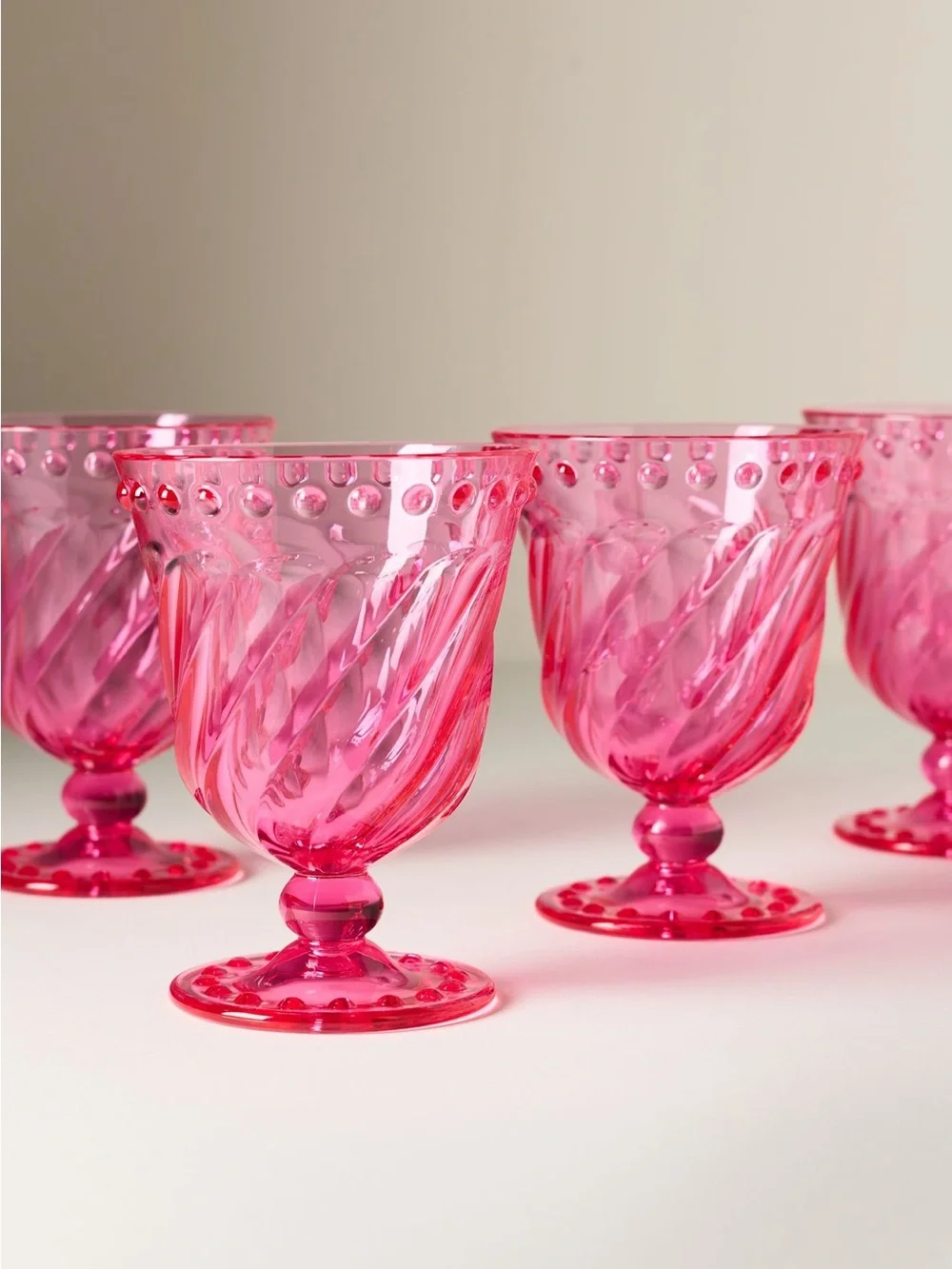 Esther Acrylic Goblets Set of 4 - Clear Acrylic